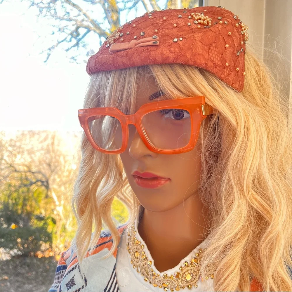 Bold Orange Retro Glasses Accessories 3.0